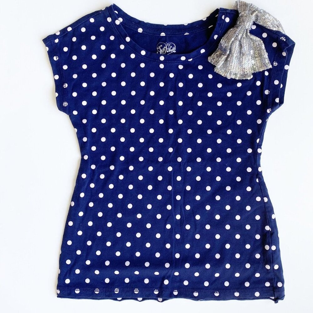Justice Polkadot Bow Tee